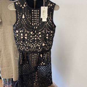 Ted Baker Size 1 Lace Contrast crop top and skirt